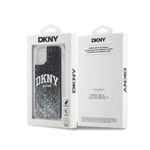 DKNY Liquid Glitter Big Logo - Etui iPhone 11 (czarny) DKNY DKNY Liquid Glitter Big Logo - Etui iPhone 11 (czarny) DKNY