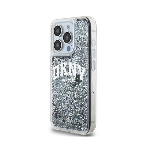 DKNY Liquid Glitter Big Logo - Etui iPhone 14 Pro (czarny) DKNY DKNY Liquid Glitter Big Logo - Etui iPhone 14 Pro (czarny) DKNY