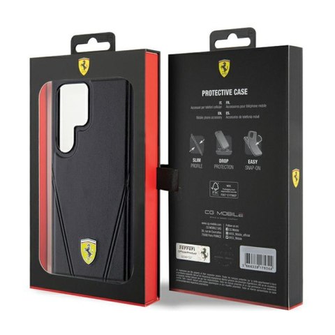 Ferrari Hot Stamp V Lines MagSafe - Etui Samsung Galaxy S24 Ultra (czarny) Ferrari Ferrari Hot Stamp V Lines MagSafe - Etui Samsung Galaxy S24 Ultra (czarny) Ferrari