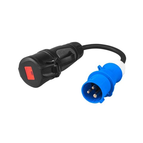 Green Cell - Przejściówka Adapter Siłowy Niebieski CEE 16A 230V 3P do Czerwonego CEE 16A 400V 5P Green Cell Green Cell - Przejściówka Adapter Siłowy Niebieski CEE 16A 230V 3P do Czerwonego CEE 16A 400V 5P Green Cell