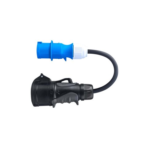 Green Cell - Przejściówka Adapter Siłowy Niebieski CEE 16A 230V 3P do Czerwonego CEE 16A 400V 5P Green Cell Green Cell - Przejściówka Adapter Siłowy Niebieski CEE 16A 230V 3P do Czerwonego CEE 16A 400V 5P Green Cell