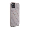 Guess 4G Collection Leather Metal Logo MagSafe - Etui iPhone 15 Plus / 14 Plus (różowy) Guess