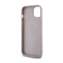 Guess 4G Collection Leather Metal Logo MagSafe - Etui iPhone 15 Plus / 14 Plus (różowy) Guess