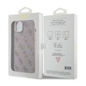 Guess 4G Collection Leather Metal Logo MagSafe - Etui iPhone 15 Plus / 14 Plus (różowy) Guess
