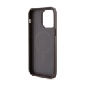 Guess 4G Collection Leather Metal Logo MagSafe - Etui iPhone 15 Pro Max (brązowy) Guess