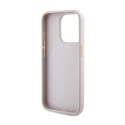 Guess 4G Collection Leather Metal Logo MagSafe - Etui iPhone 15 Pro (różowy) Guess