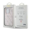 Guess 4G Collection Leather Metal Logo MagSafe - Etui iPhone 15 Pro (różowy) Guess