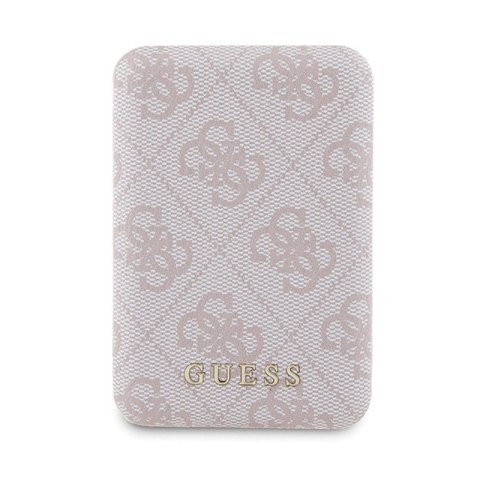 Guess Bundle Pack MagSafe 4G Metal Gold Logo - Zestaw etui + Power Bank 5000mAh MagSafe iPhone 15 Pro (różowy) Guess Guess Bundle Pack MagSafe 4G Metal Gold Logo - Zestaw etui + Power Bank 5000mAh MagSafe iPhone 15 Pro (różowy) Guess