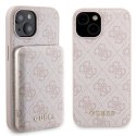 Guess Bundle Pack MagSafe 4G Metal Gold Logo - Zestaw etui + Power Bank 5000mAh MagSafe iPhone 15 (różowy) Guess