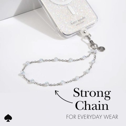 Kate Spade New York Universal Phone Charm Wristlet - Uniwersalna smyczka do telefonu (Dazzle Chain Silver) Kate Spade New York Kate Spade New York Universal Phone Charm Wristlet - Uniwersalna smyczka do telefonu (Dazzle Chain Silver) Kate Spade New York