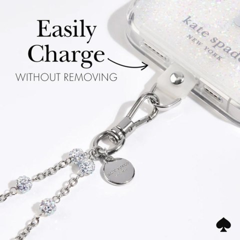 Kate Spade New York Universal Phone Charm Wristlet - Uniwersalna smyczka do telefonu (Dazzle Chain Silver) Kate Spade New York Kate Spade New York Universal Phone Charm Wristlet - Uniwersalna smyczka do telefonu (Dazzle Chain Silver) Kate Spade New York