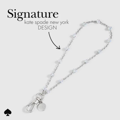 Kate Spade New York Universal Phone Charm Wristlet - Uniwersalna smyczka do telefonu (Dazzle Chain Silver) Kate Spade New York Kate Spade New York Universal Phone Charm Wristlet - Uniwersalna smyczka do telefonu (Dazzle Chain Silver) Kate Spade New York