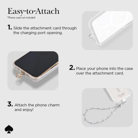 Kate Spade New York Universal Phone Charm Wristlet - Uniwersalna smyczka do telefonu (Dazzle Chain Silver) Kate Spade New York Kate Spade New York Universal Phone Charm Wristlet - Uniwersalna smyczka do telefonu (Dazzle Chain Silver) Kate Spade New York