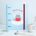 Pusheen - Segregator A4 z kolekcji Purrfect Love z kartkami (4 ringi, gumka) Pusheen