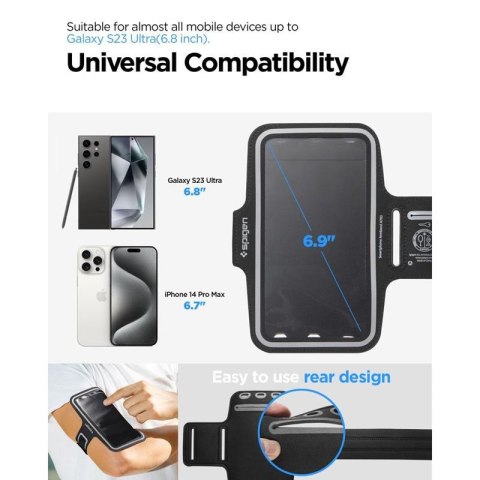 Spigen A703 Dynamic Shield Armband - Etui / Sportowa opaska na ramię na smartfon do 6.9" (czarny) Spigen Spigen A703 Dynamic Shield Armband - Etui / Sportowa opaska na ramię na smartfon do 6.9" (czarny) Spigen
