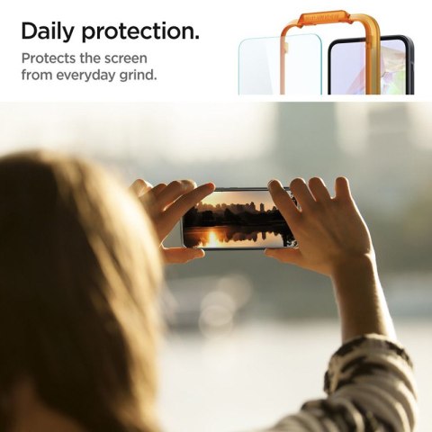Spigen Alm Glas.TR 2-Pack - Szkło hartowane do Samsung Galaxy A35 5G (2 szt.) (Przezroczysty) Spigen Spigen Alm Glas.TR 2-Pack - Szkło hartowane do Samsung Galaxy A35 5G (2 szt.) (Przezroczysty) Spigen
