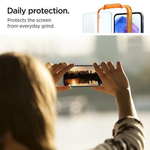 Spigen Alm Glas.TR 2-Pack - Szkło hartowane do Samsung Galaxy A55 5G (2 szt.) (Przezroczysty) Spigen Spigen Alm Glas.TR 2-Pack - Szkło hartowane do Samsung Galaxy A55 5G (2 szt.) (Przezroczysty) Spigen