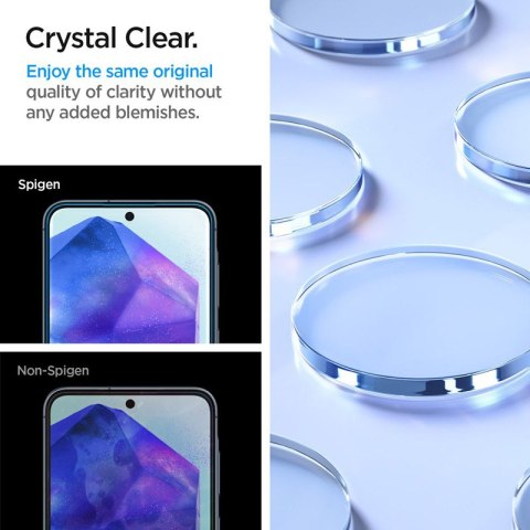 Spigen Alm Glas.TR 2-Pack - Szkło hartowane do Samsung Galaxy A55 5G (2 szt.) (Przezroczysty) Spigen Spigen Alm Glas.TR 2-Pack - Szkło hartowane do Samsung Galaxy A55 5G (2 szt.) (Przezroczysty) Spigen