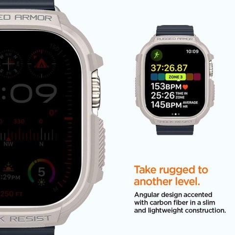 Spigen Rugged Armor - Obudowa do Apple Watch Ultra 1/2 49 mm (Dune Beige) Spigen Spigen Rugged Armor - Obudowa do Apple Watch Ultra 1/2 49 mm (Dune Beige) Spigen