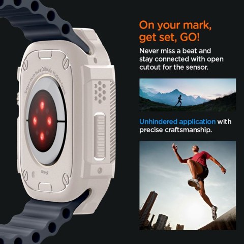 Spigen Rugged Armor - Obudowa do Apple Watch Ultra 1/2 49 mm (Dune Beige) Spigen Spigen Rugged Armor - Obudowa do Apple Watch Ultra 1/2 49 mm (Dune Beige) Spigen
