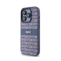 DKNY Leather Mono Stripe & Metal Logo - Etui iPhone 15 Pro (niebieski) DKNY