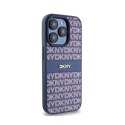 DKNY Leather Mono Stripe & Metal Logo - Etui iPhone 15 Pro (niebieski) DKNY