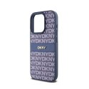 DKNY Leather Mono Stripe & Metal Logo - Etui iPhone 15 Pro (niebieski) DKNY
