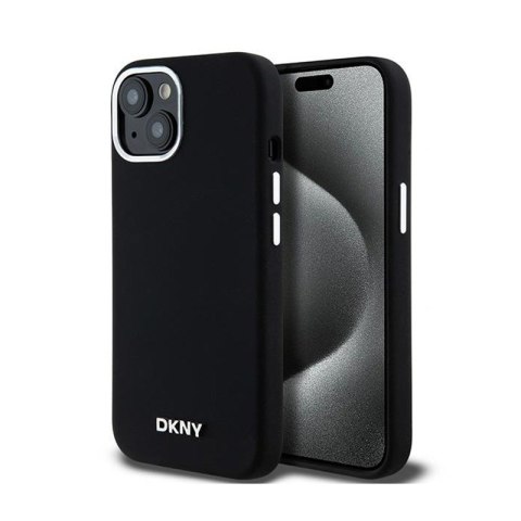 DKNY Liquid Silicone Small Metal Logo MagSafe - Etui iPhone 15 Plus / 14 Plus (czarny) DKNY DKNY Liquid Silicone Small Metal Logo MagSafe - Etui iPhone 15 Plus / 14 Plus (czarny) DKNY