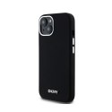 DKNY Liquid Silicone Small Metal Logo MagSafe - Etui iPhone 15 Plus / 14 Plus (czarny) DKNY
