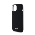 DKNY Liquid Silicone Small Metal Logo MagSafe - Etui iPhone 15 Plus / 14 Plus (czarny) DKNY