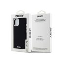 DKNY Liquid Silicone Small Metal Logo MagSafe - Etui iPhone 15 Plus / 14 Plus (czarny) DKNY