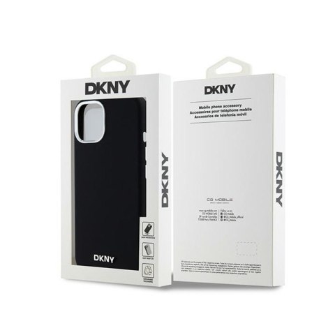 DKNY Liquid Silicone Small Metal Logo MagSafe - Etui iPhone 15 Plus / 14 Plus (czarny) DKNY DKNY Liquid Silicone Small Metal Logo MagSafe - Etui iPhone 15 Plus / 14 Plus (czarny) DKNY