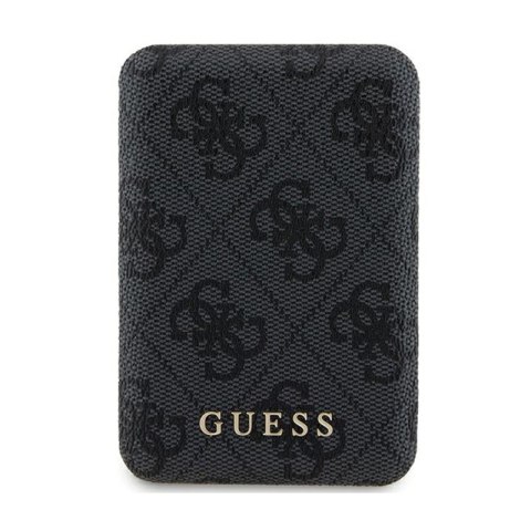 Guess 4G Leather Metal Logo MagSafe - Power Bank indukcyjny 5000 mAh 15W MagSafe (czarny) Guess Guess 4G Leather Metal Logo MagSafe - Power Bank indukcyjny 5000 mAh 15W MagSafe (czarny) Guess