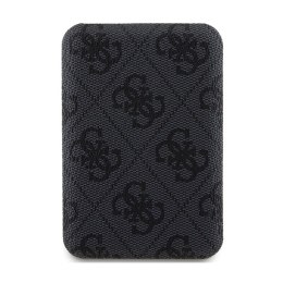 Guess 4G Leather Metal Logo MagSafe - Power Bank indukcyjny 5000 mAh 15W MagSafe (czarny) Guess