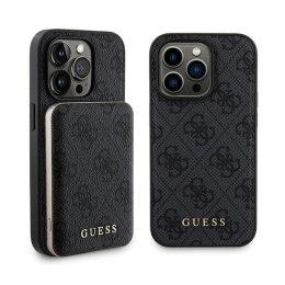 Guess Bundle Pack MagSafe 4G Metal Gold Logo - Zestaw etui + Power Bank 5000mAh MagSafe iPhone 13 Pro (czarny) Guess