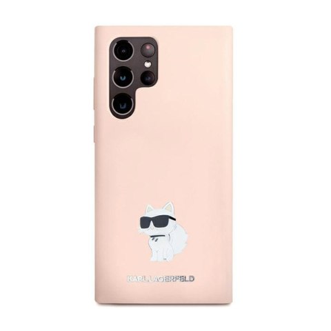 Karl Lagerfeld Silicone Choupette Metal Pin - Etui Samsung Galaxy S24 Ultra (różowy) Karl Lagerfeld Karl Lagerfeld Silicone Choupette Metal Pin - Etui Samsung Galaxy S24 Ultra (różowy) Karl Lagerfeld