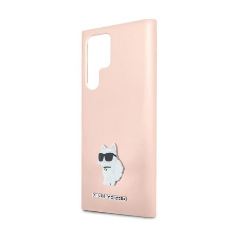 Karl Lagerfeld Silicone Choupette Metal Pin - Etui Samsung Galaxy S24 Ultra (różowy) Karl Lagerfeld Karl Lagerfeld Silicone Choupette Metal Pin - Etui Samsung Galaxy S24 Ultra (różowy) Karl Lagerfeld
