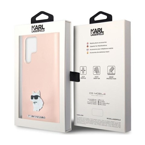 Karl Lagerfeld Silicone Choupette Metal Pin - Etui Samsung Galaxy S24 Ultra (różowy) Karl Lagerfeld Karl Lagerfeld Silicone Choupette Metal Pin - Etui Samsung Galaxy S24 Ultra (różowy) Karl Lagerfeld
