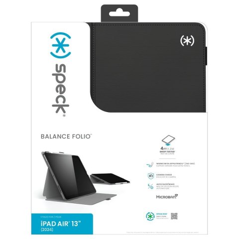 Speck Balance Folio - Etui iPad Air 13" M2 (2024) (Black) Speck Speck Balance Folio - Etui iPad Air 13" M2 (2024) (Black) Speck