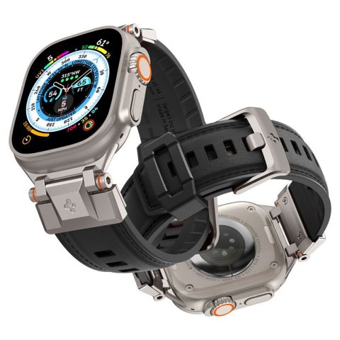 Spigen DuraPro Armor PU - Pasek do Apple Watch 42/44/45/49 mm (czarny) Spigen Spigen DuraPro Armor PU - Pasek do Apple Watch 42/44/45/49 mm (czarny) Spigen