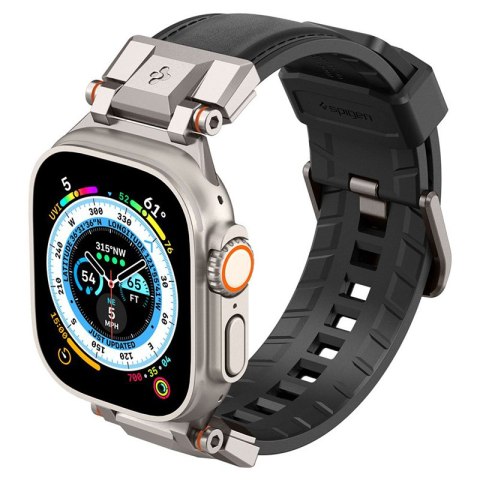 Spigen DuraPro Armor PU - Pasek do Apple Watch 42/44/45/49 mm (czarny) Spigen Spigen DuraPro Armor PU - Pasek do Apple Watch 42/44/45/49 mm (czarny) Spigen