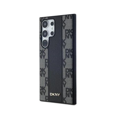 DKNY Leather Checkered Mono Pattern MagSafe - Etui Samsung Galaxy S24 Ultra (czarny) DKNY DKNY Leather Checkered Mono Pattern MagSafe - Etui Samsung Galaxy S24 Ultra (czarny) DKNY