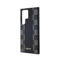 DKNY Leather Checkered Mono Pattern MagSafe - Etui Samsung Galaxy S24 Ultra (czarny) DKNY