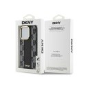 DKNY Leather Checkered Mono Pattern MagSafe - Etui iPhone 15 Pro Max (czarny) DKNY