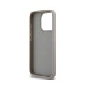 DKNY Leather Mono Stripe & Metal Logo - Etui iPhone 15 Pro Max (beżowy) DKNY