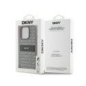 DKNY Leather Mono Stripe & Metal Logo - Etui iPhone 15 Pro Max (beżowy) DKNY