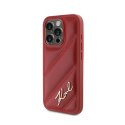 Karl Lagerfeld Diagonal Quilted Script - Etui iPhone 15 Pro Max (czerwony) Karl Lagerfeld