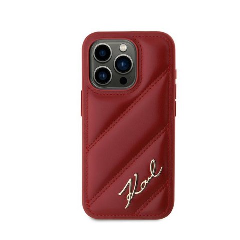 Karl Lagerfeld Diagonal Quilted Script - Etui iPhone 15 Pro Max (czerwony) Karl Lagerfeld Karl Lagerfeld Diagonal Quilted Script - Etui iPhone 15 Pro Max (czerwony) Karl Lagerfeld