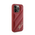 Karl Lagerfeld Diagonal Quilted Script - Etui iPhone 15 Pro Max (czerwony) Karl Lagerfeld