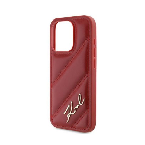 Karl Lagerfeld Diagonal Quilted Script - Etui iPhone 15 Pro Max (czerwony) Karl Lagerfeld Karl Lagerfeld Diagonal Quilted Script - Etui iPhone 15 Pro Max (czerwony) Karl Lagerfeld